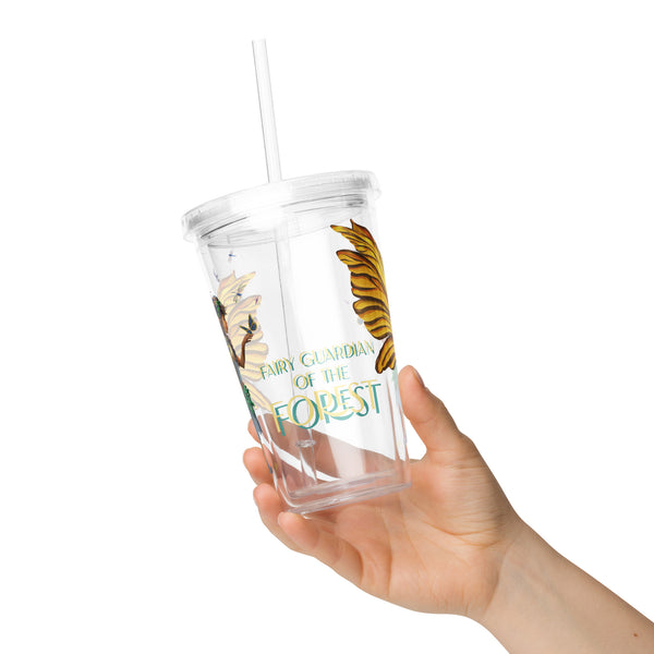 Fairy Guardian of the Forest - Clear Plastic Tumbler