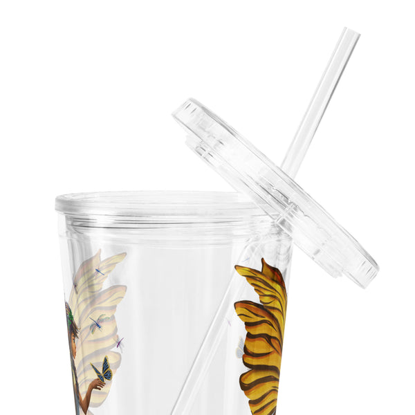 Fairy Guardian of the Forest - Clear Plastic Tumbler