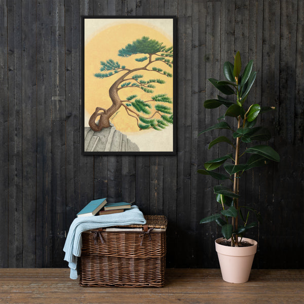 Wind Swept Pine - Float Framed Canvas