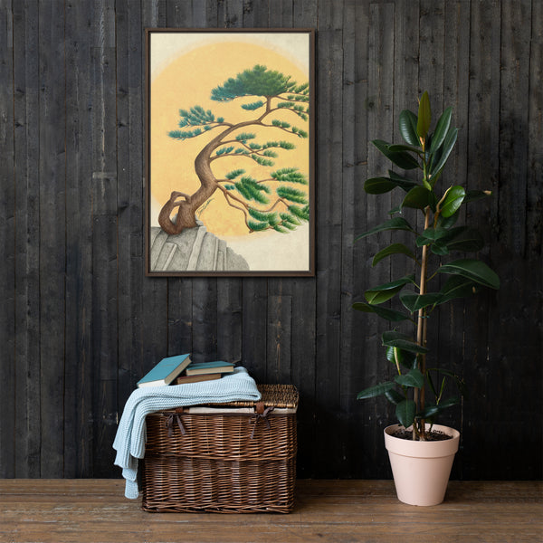 Wind Swept Pine - Float Framed Canvas