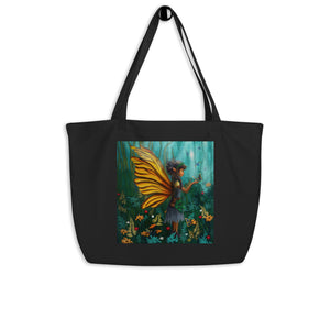 Fairy Guardian of the Forest - Large Organic Tote Bag