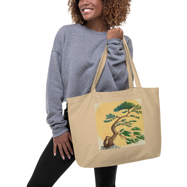 Wind Swept Pine - Large Organic Tote Bag