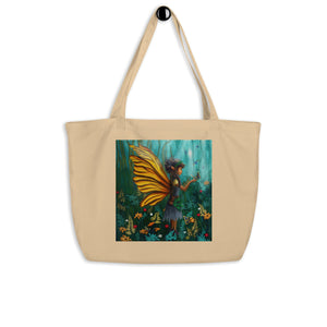 Fairy Guardian of the Forest - Large Organic Tote Bag