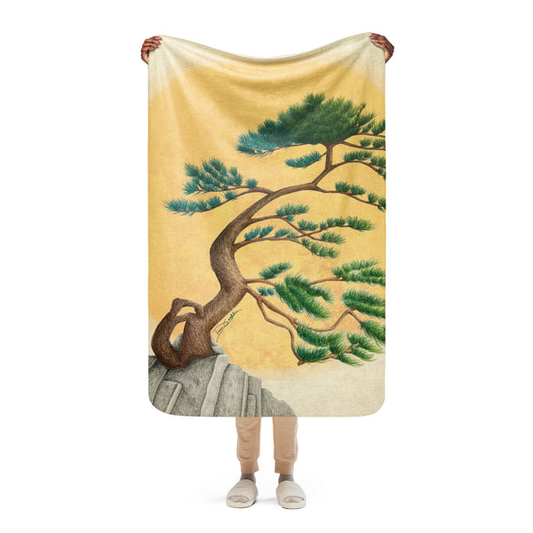 Wind Swept Pine - Sherpa Blanket