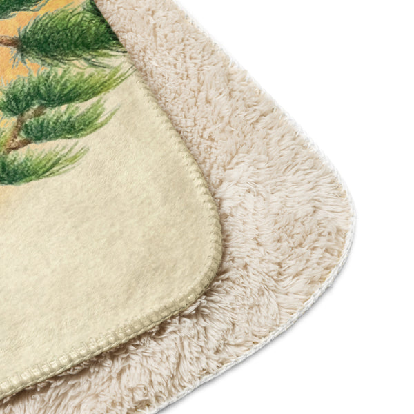 Wind Swept Pine - Sherpa Blanket