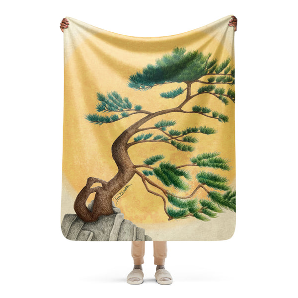 Wind Swept Pine - Sherpa Blanket