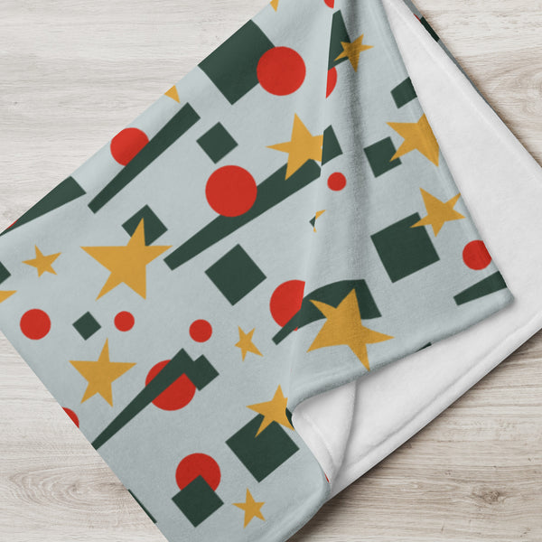 Retro Mod Holiday Throw Blanket