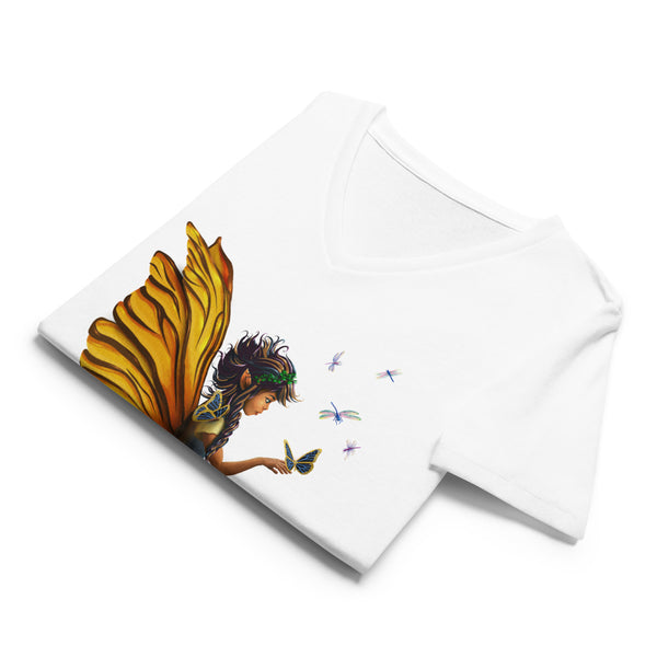 Fairy Guardian of the Forest - Women’s relaxed v-neck t-shirt